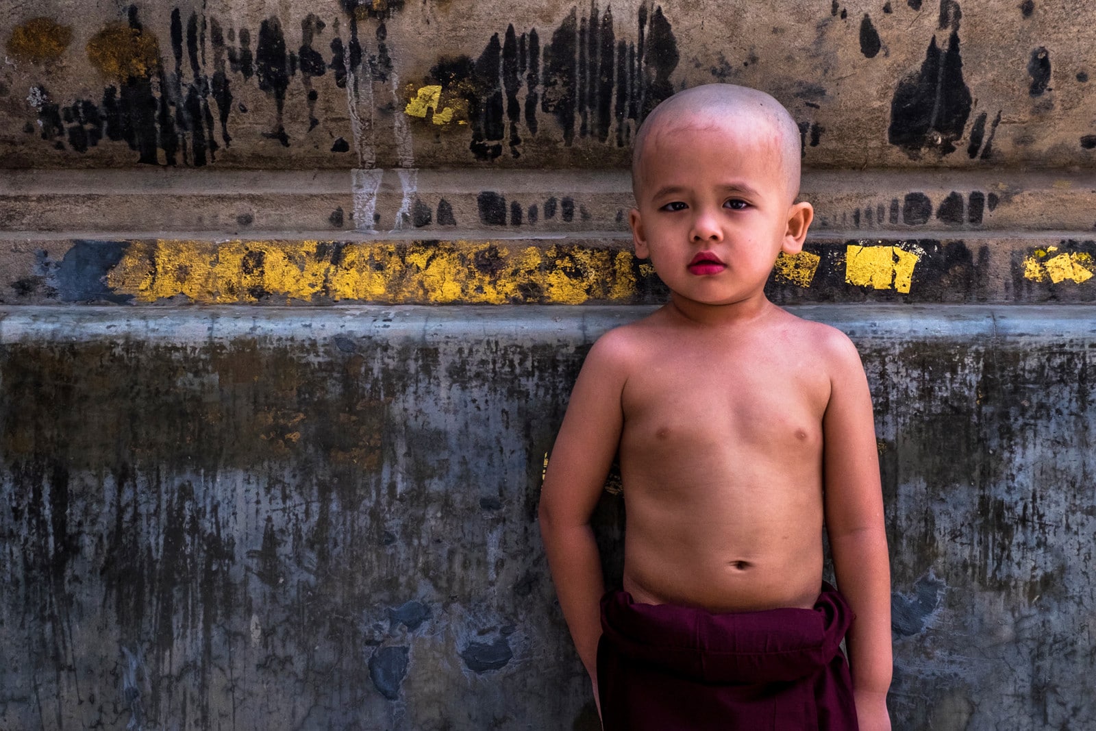 Young monk, bodhgaya, bihar