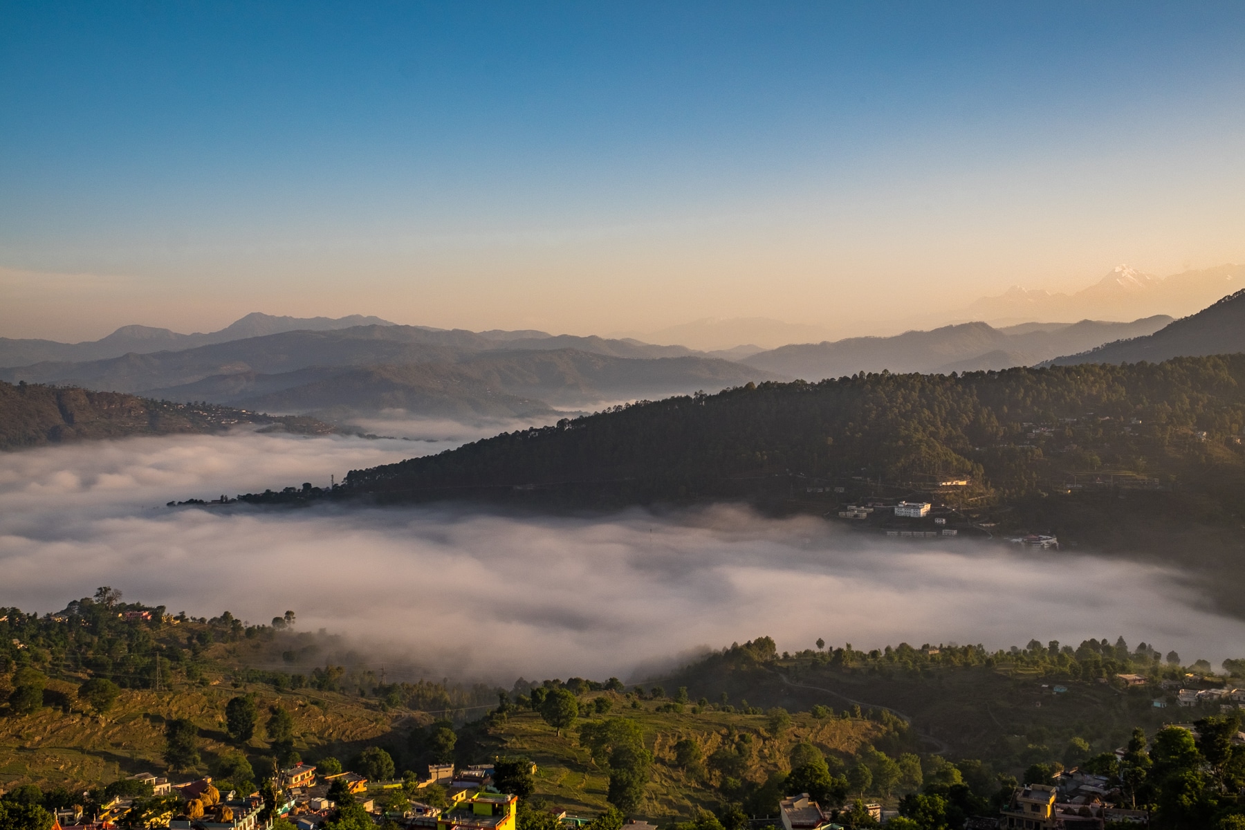 Almora sunrise view